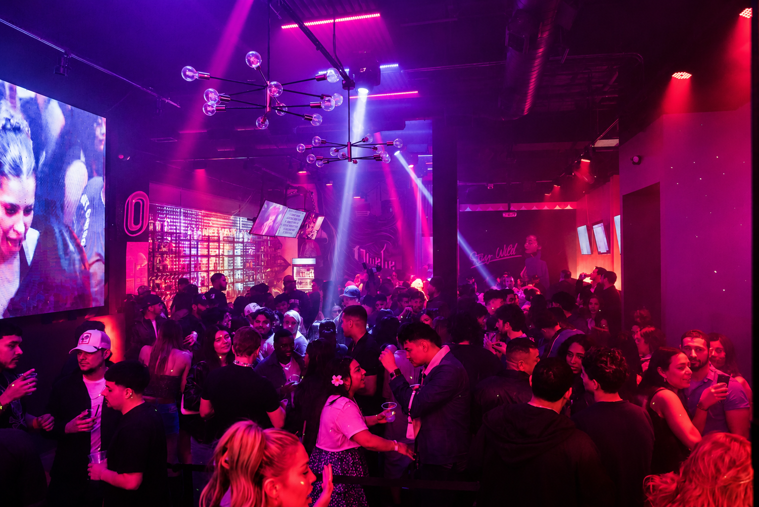 Packed dance floor at Época Cantina in downtown Omaha